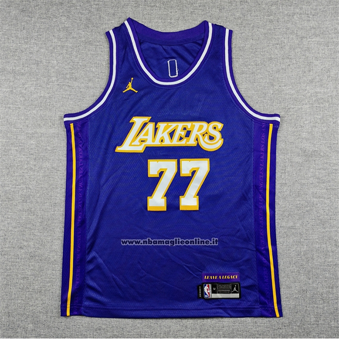 Maglia Bambino Los Angeles Lakers Luka Doncic No 77 Statement 2025-26 Viola